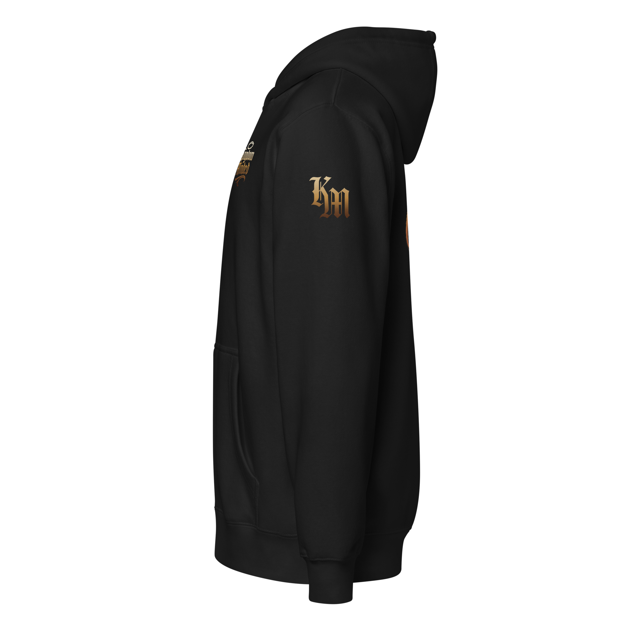 Rooted in Christ Premium Zip Hoodie — black — Left