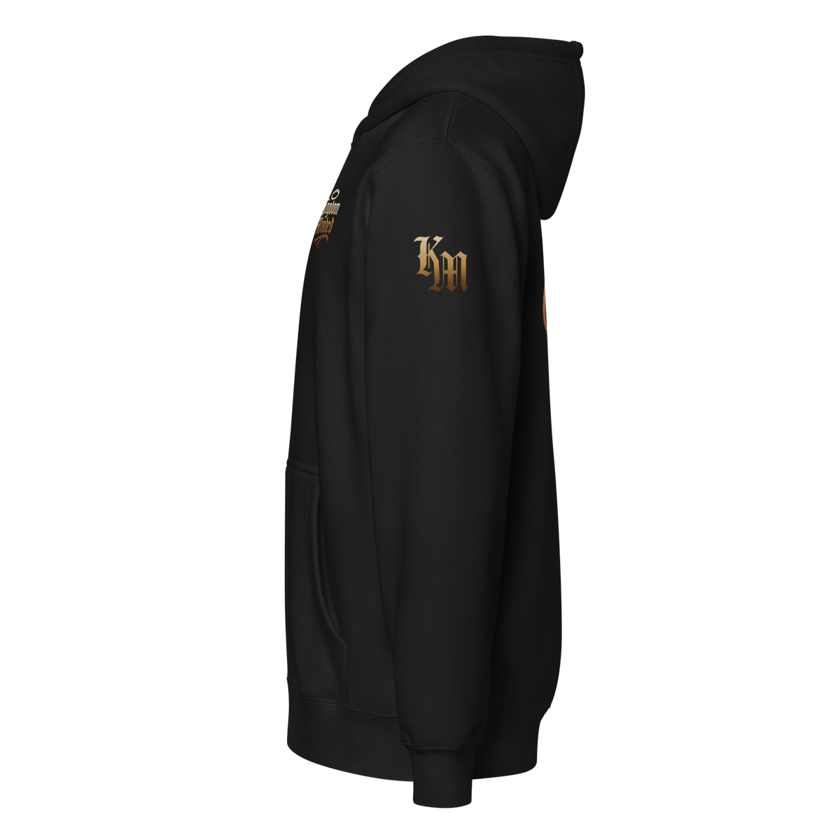 Rooted in Christ Premium Zip Hoodie — black — Left
