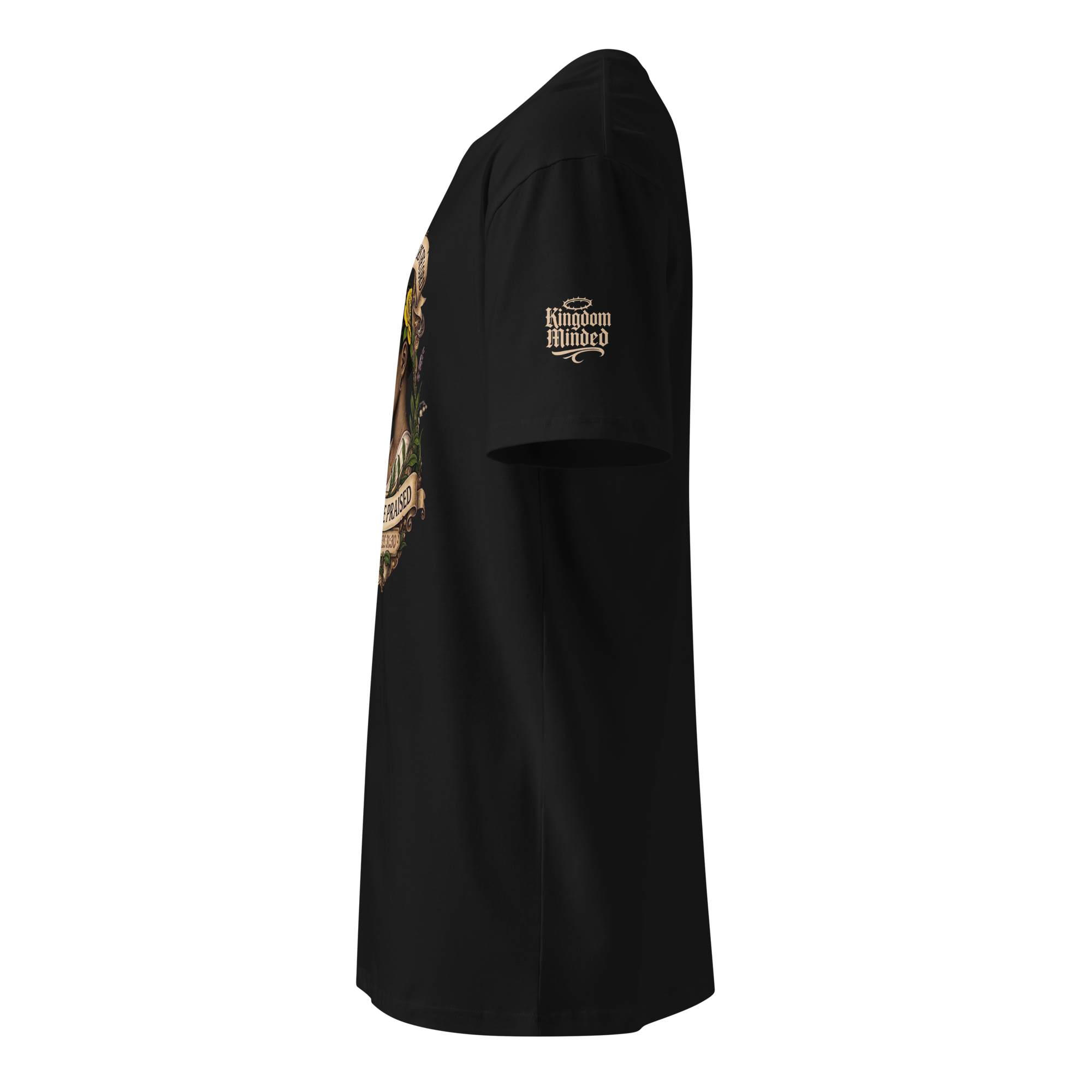 Shall Be Praised Standard Tee — Black — Left