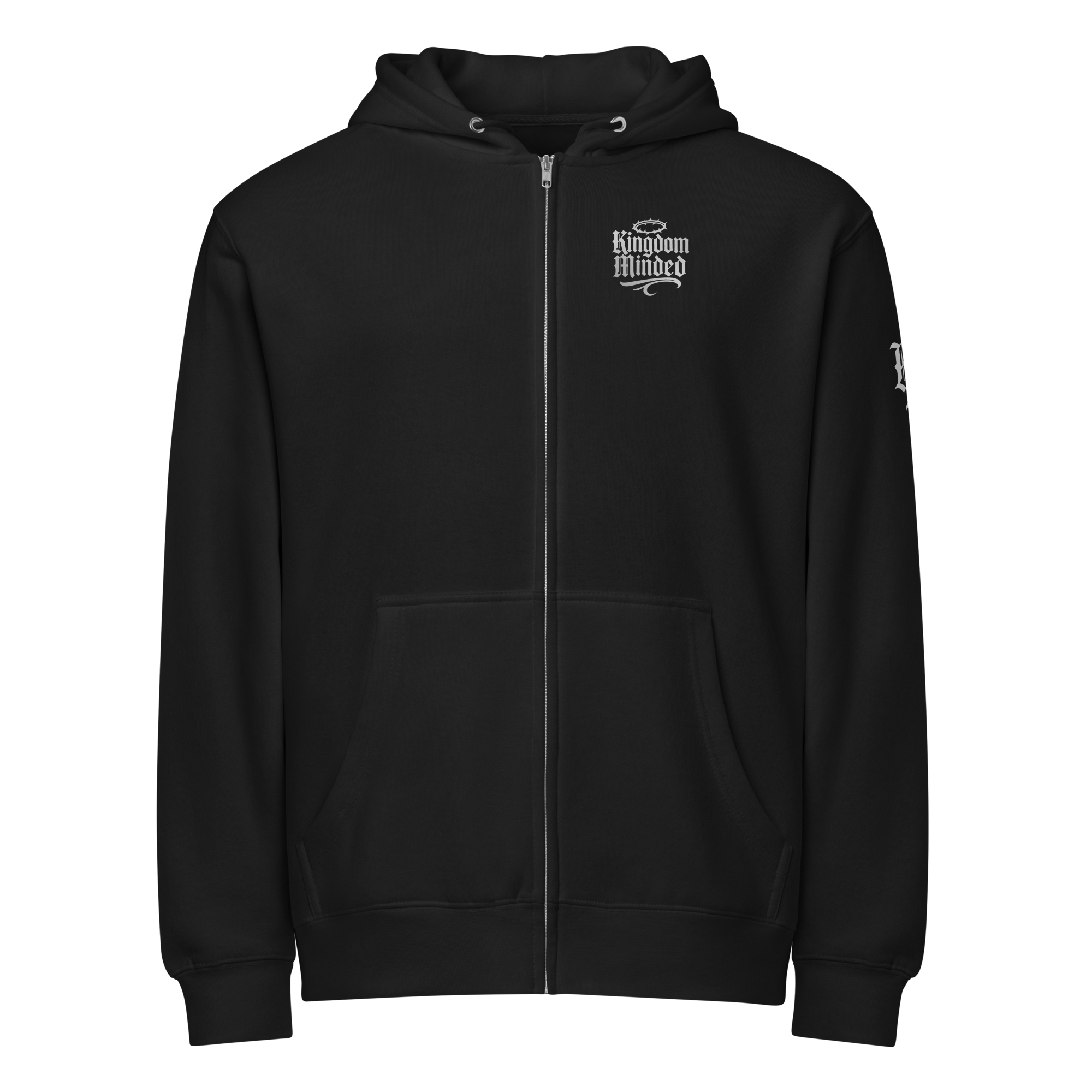 Virtuous Woman Premium Zip Hoodie — black — Front