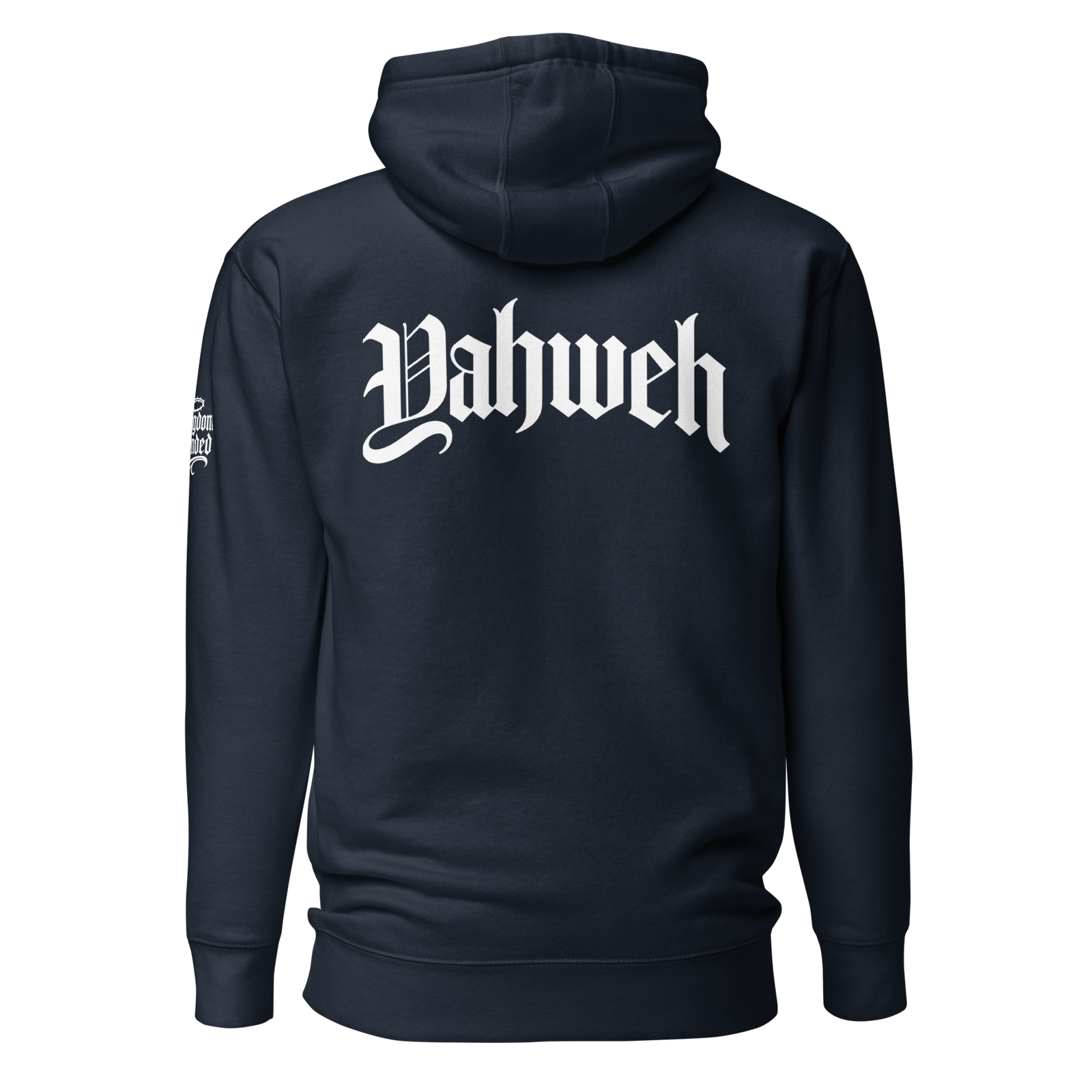 Yahweh Premium Pullover Hoodie — Classic Navy — Back