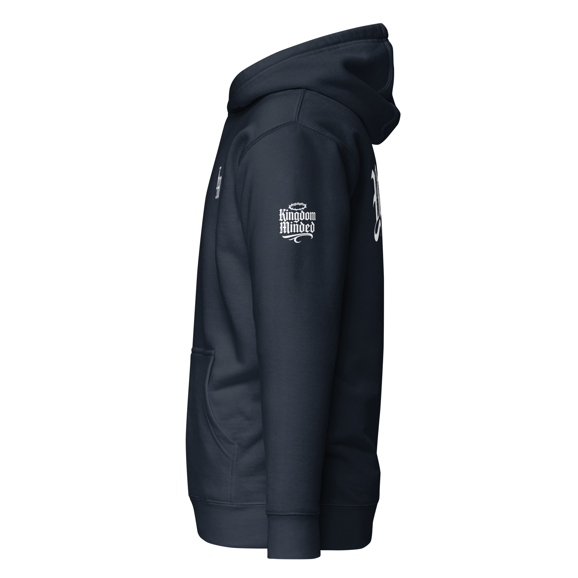 Yahweh Premium Pullover Hoodie — Classic Navy — Left