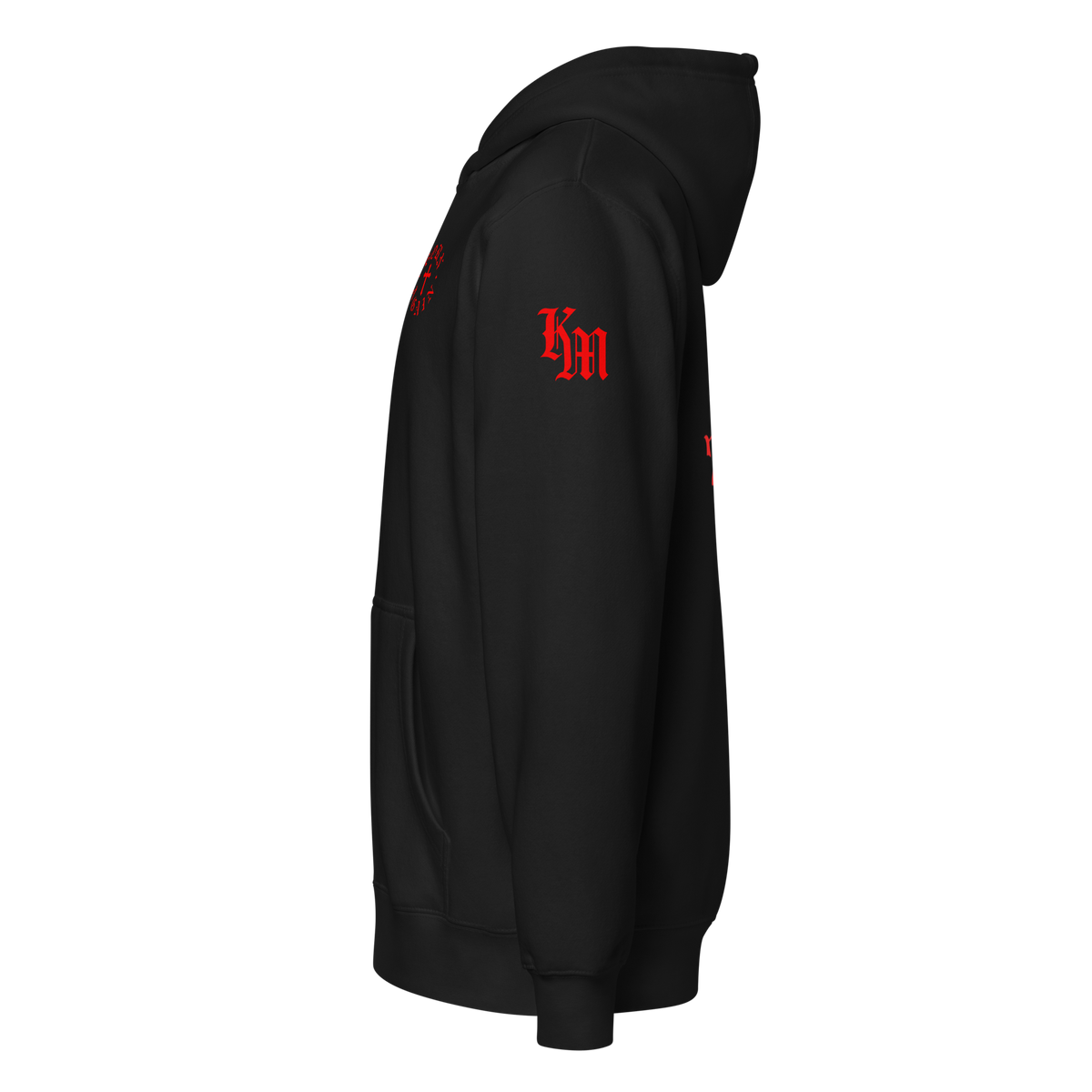 Born Again Premium Design Zip Hoodie — Black — Left
