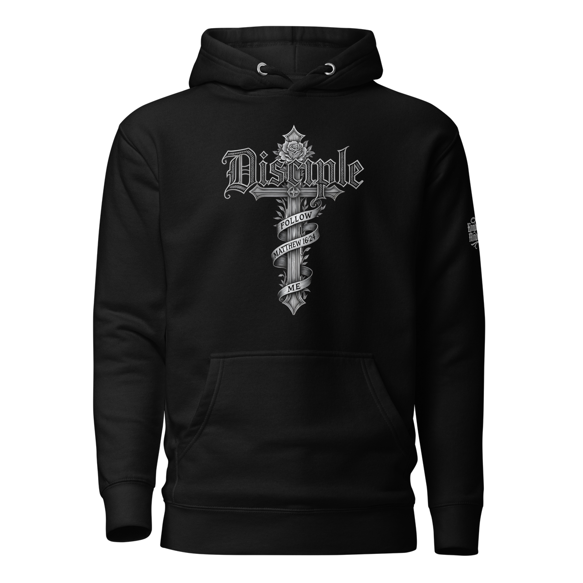 Disciple Pullover Hoodie — black — Front