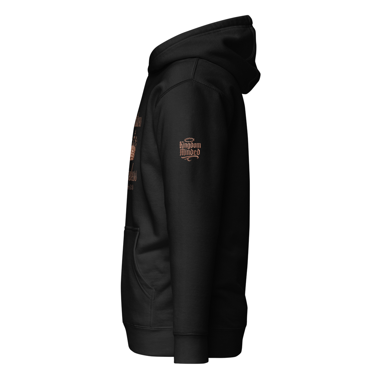 Virtuous Woman Pullover Hoodie — black — Left