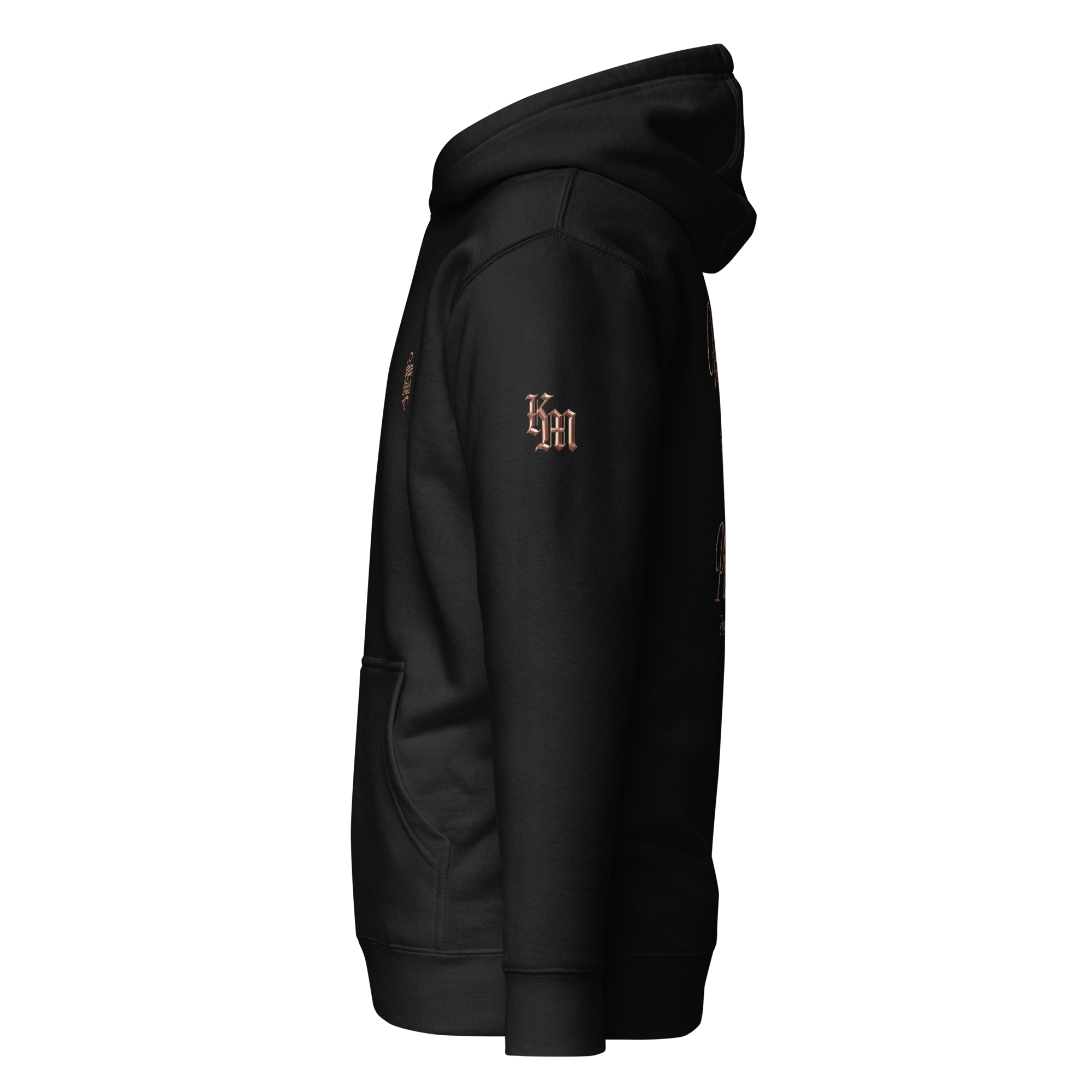 Virtuous Woman Premium Pullover Hoodie — black — Left