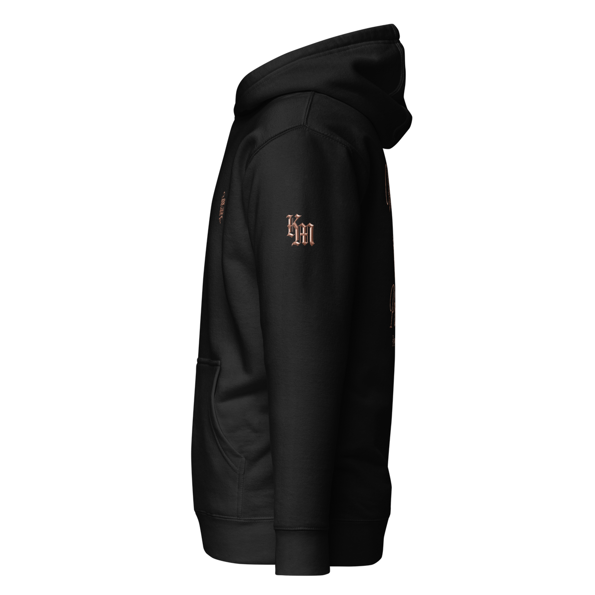 Virtuous Woman Premium Pullover Hoodie — black — Left