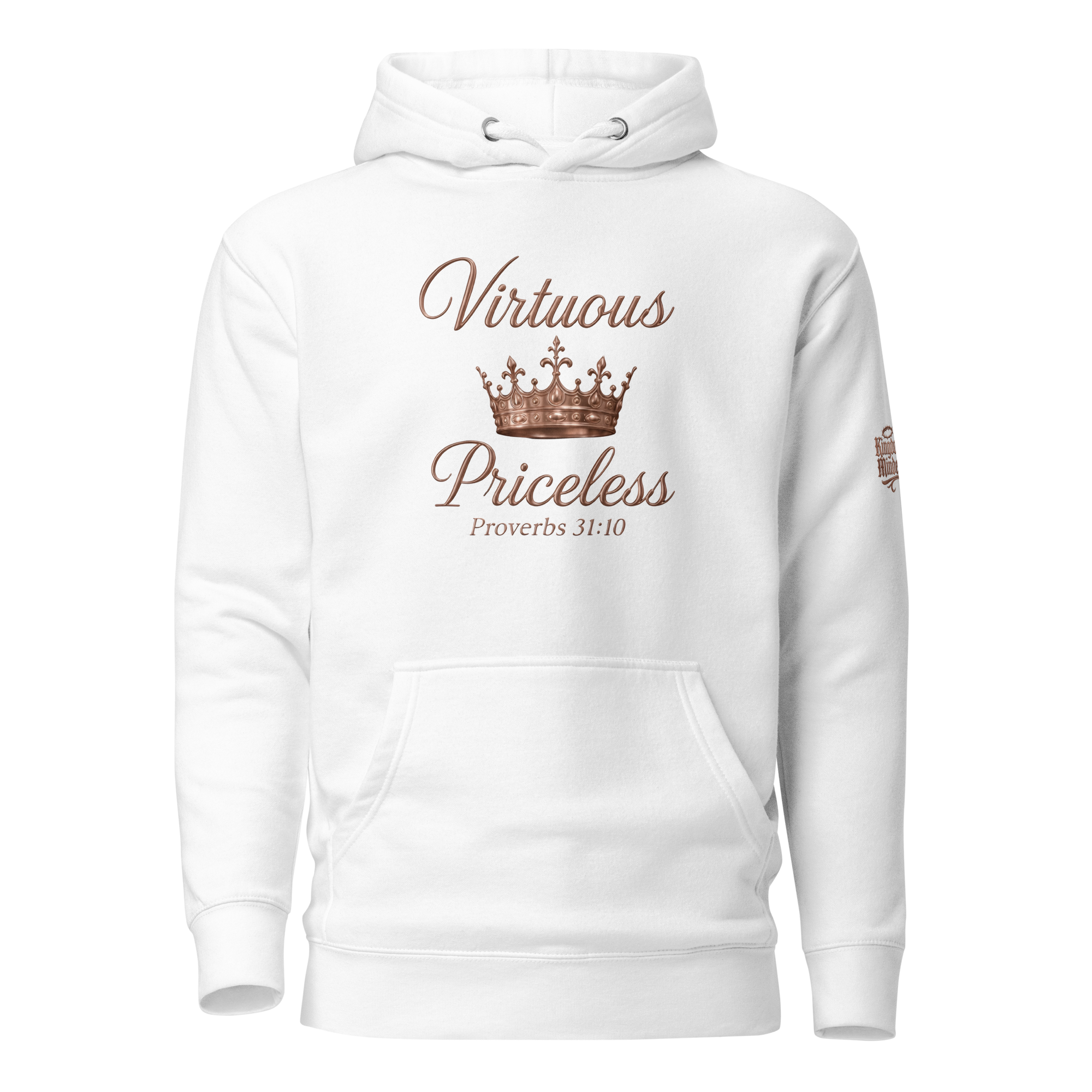 Virtuous Woman Pullover Hoodie — white — Front