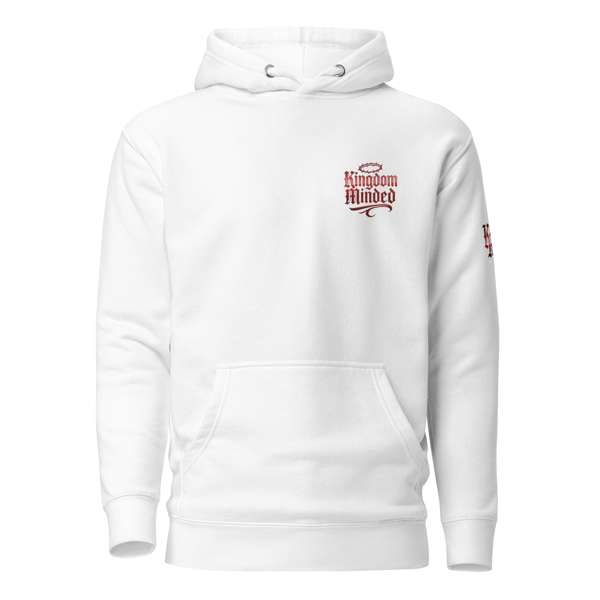 Redeemed Premium Pullover Hoodie — White — Front