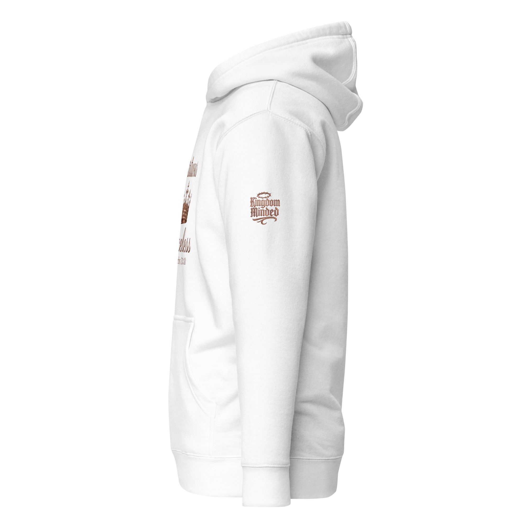 Virtuous Woman Pullover Hoodie — white — Left