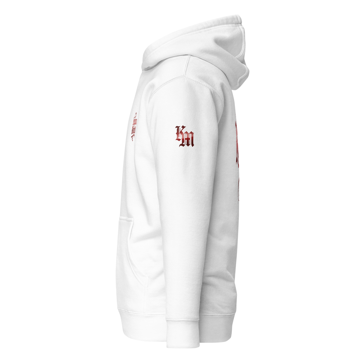 Redeemed Premium Pullover Hoodie — White — Left
