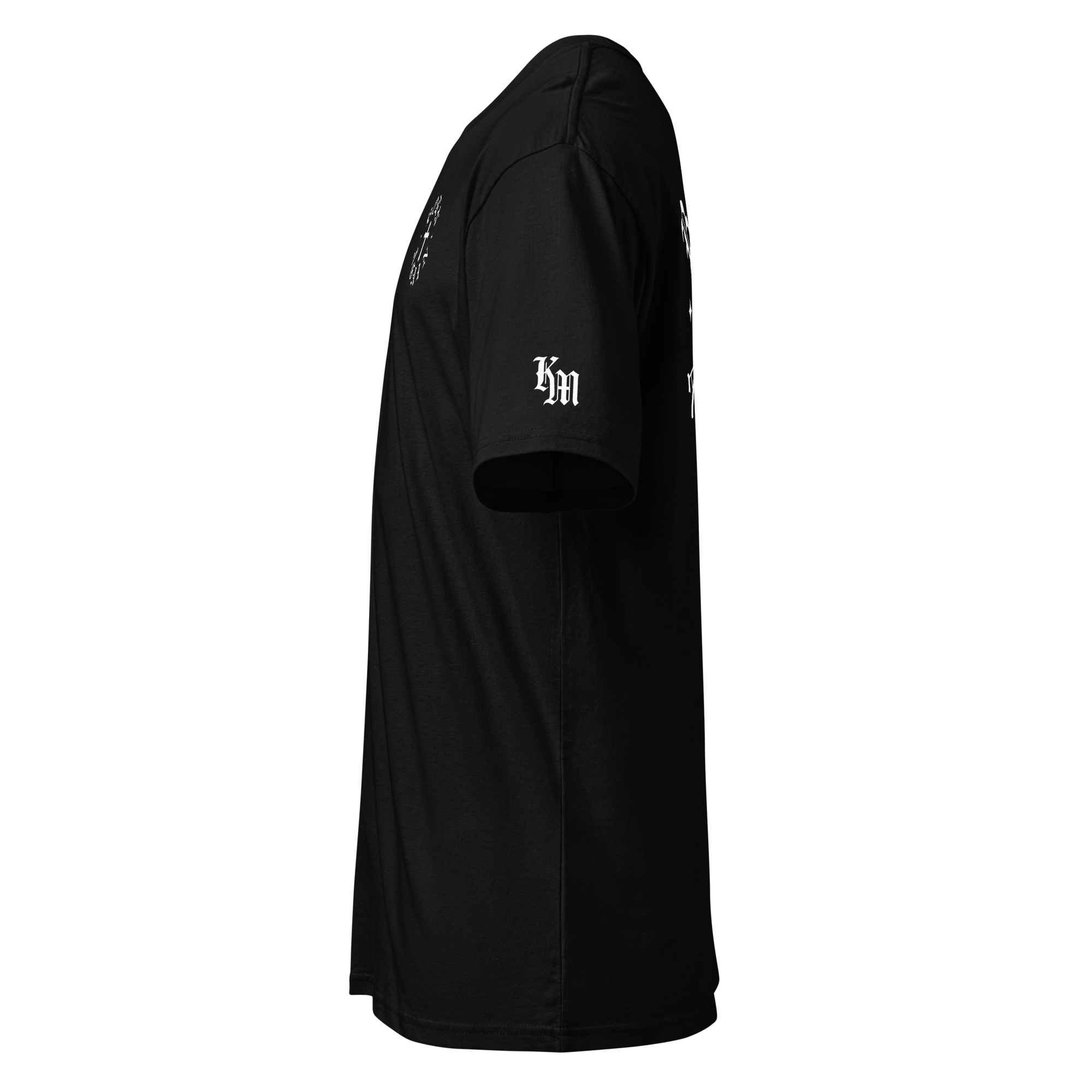 Born Again Premium Tee White Writing — black — Left