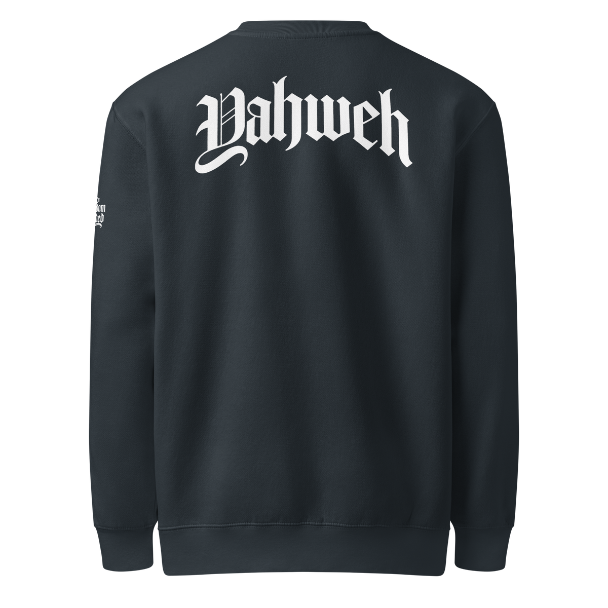 Yahweh Premium Sweatshirt — Navy — Back