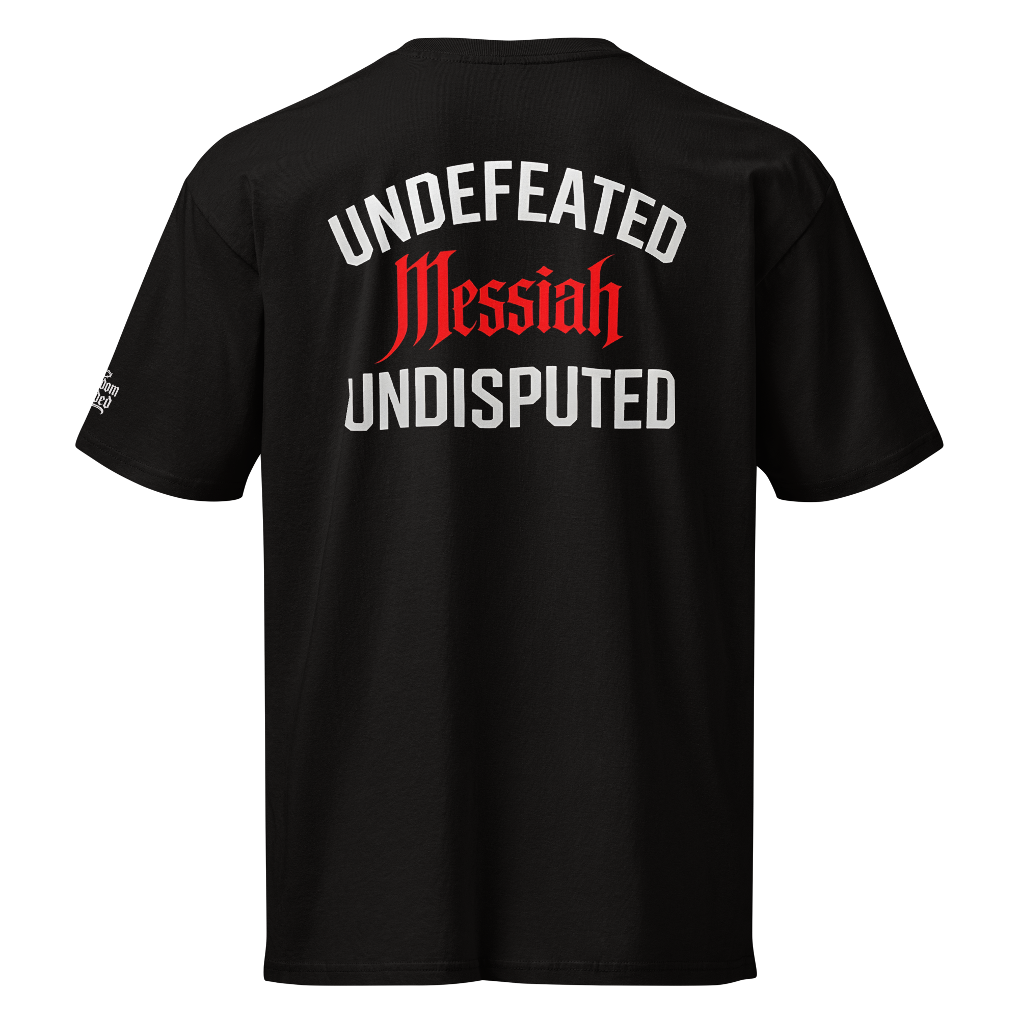 Undefeated. Undisputed. Premium Tee — Black — Back