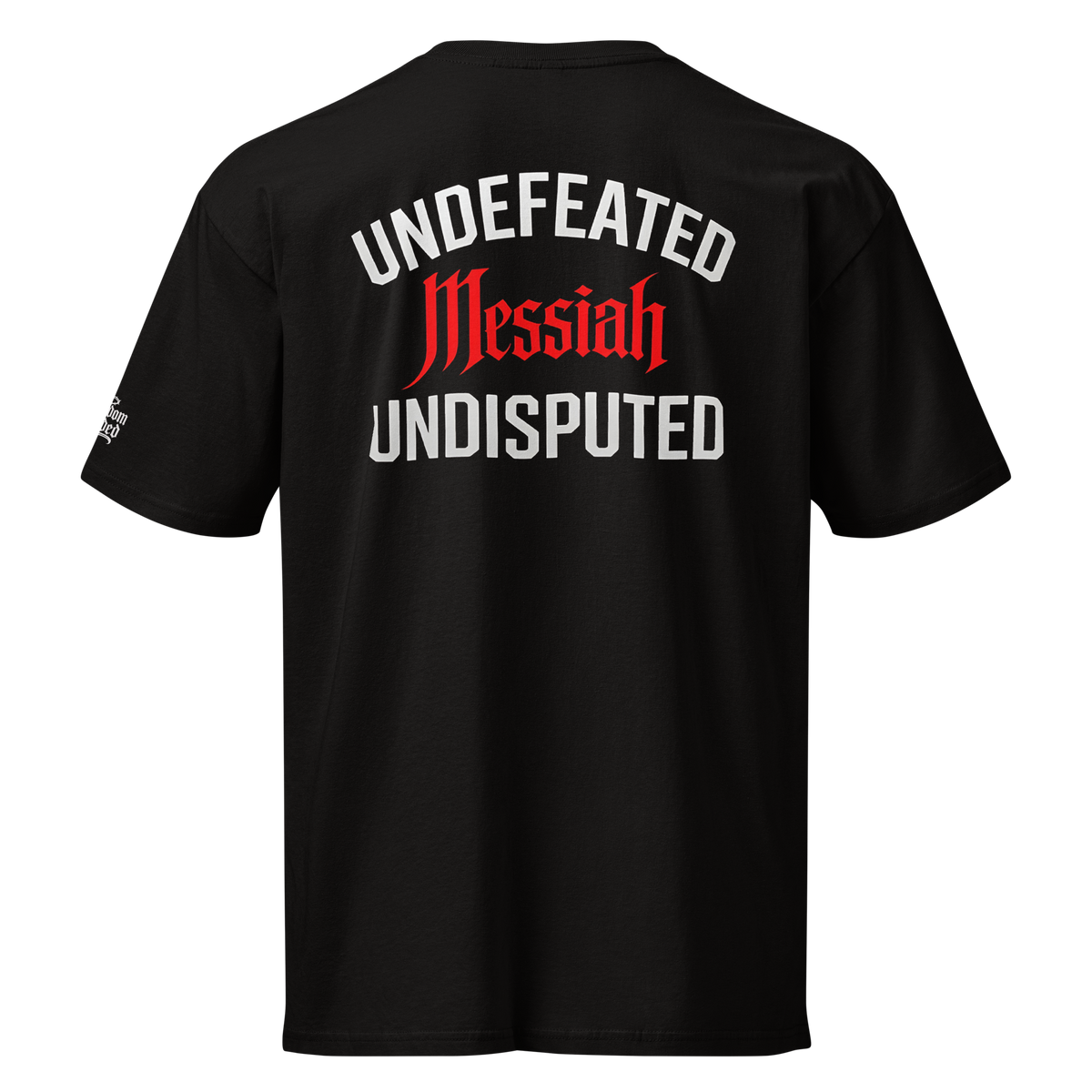 Undefeated. Undisputed. Premium Tee — Black — Back