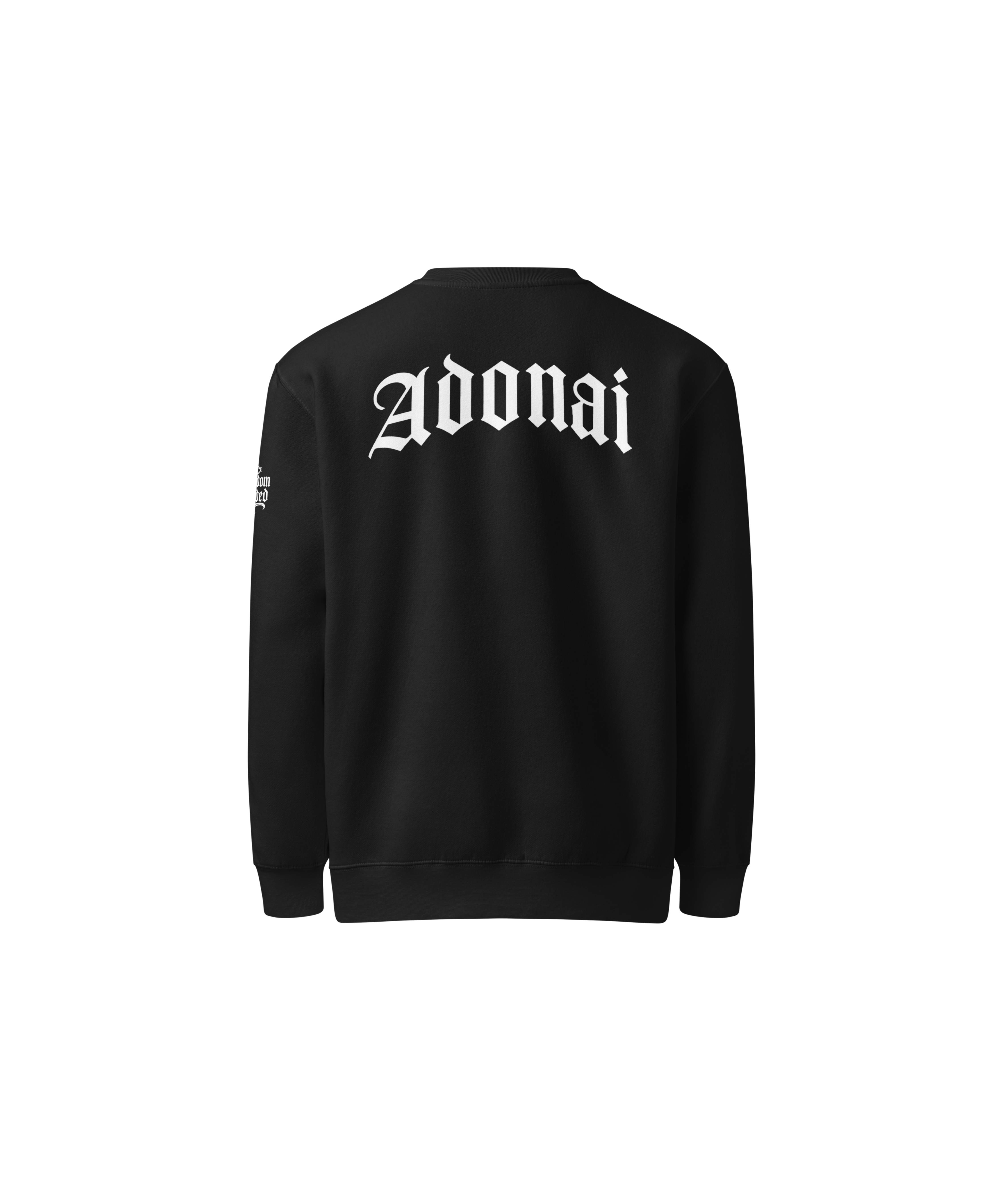 Adonai Premium Sweatshirt — black — Back