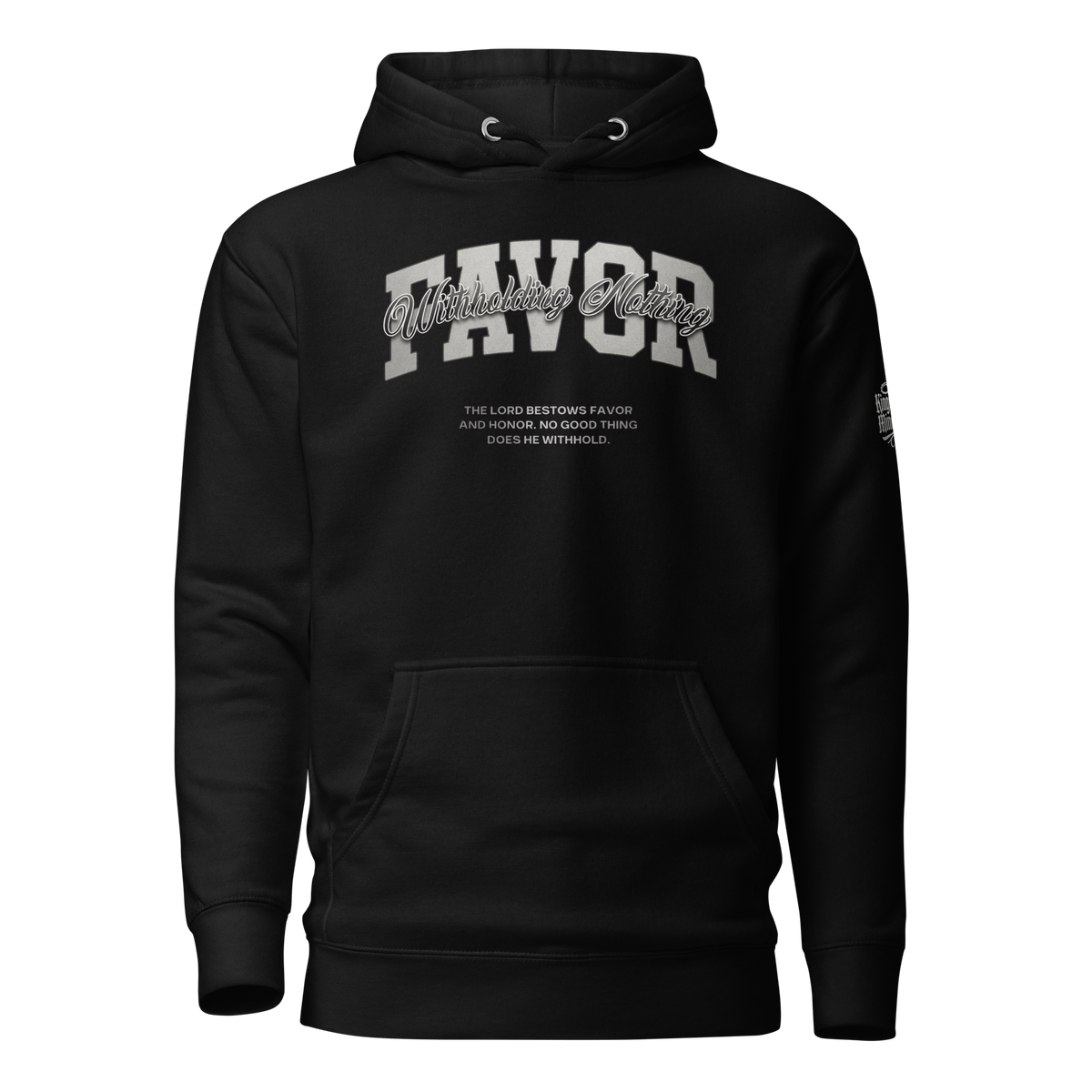 Favor Pullover Hoodie — black — Front
