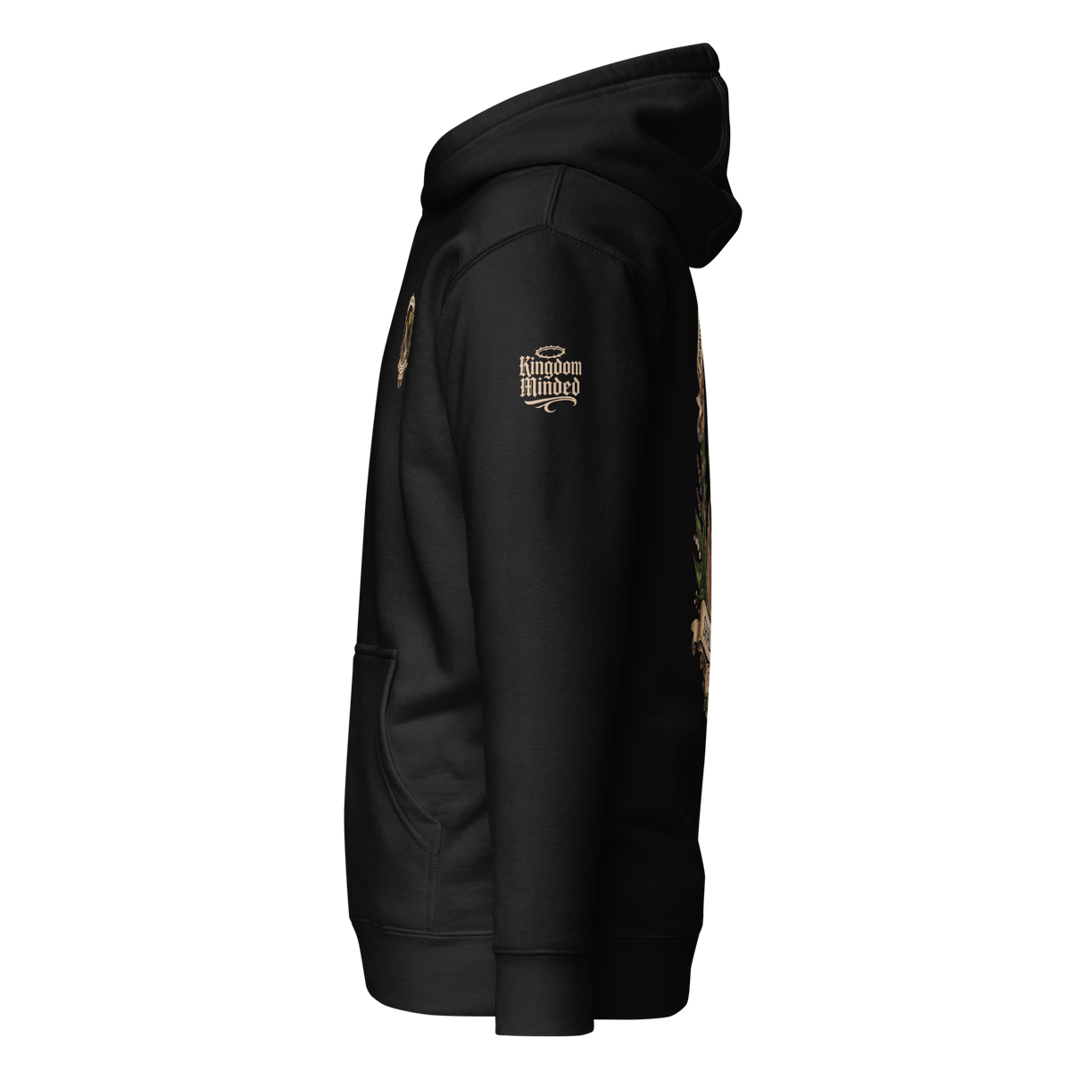 Shall Be Praised Premium Pullover Hoodie — black — Left