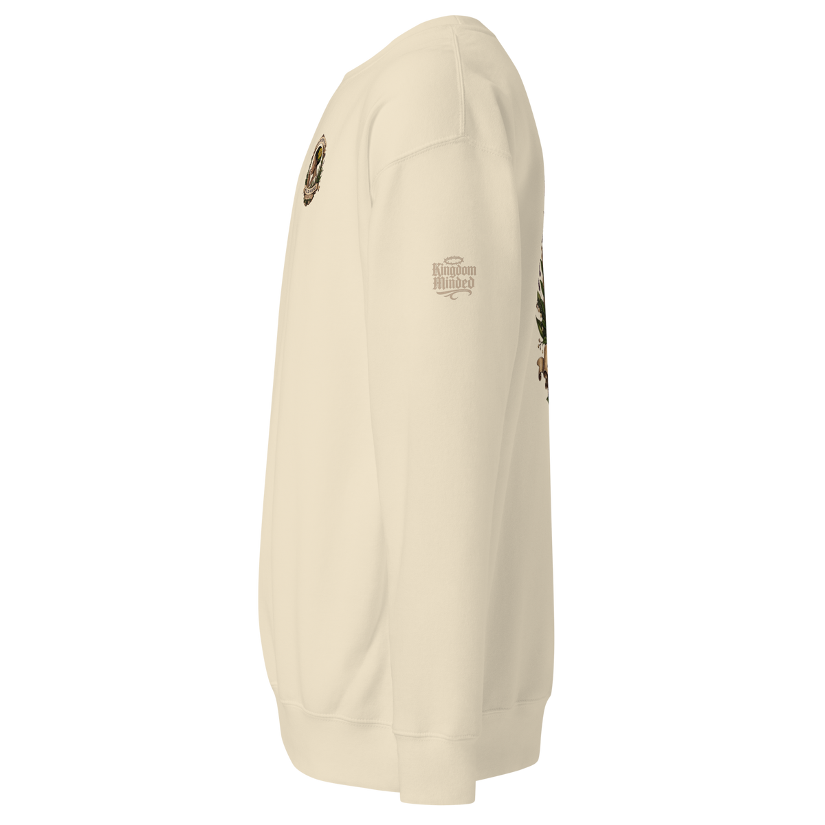 Shall Be Praised Premium Sweatshirt — Bone — Left