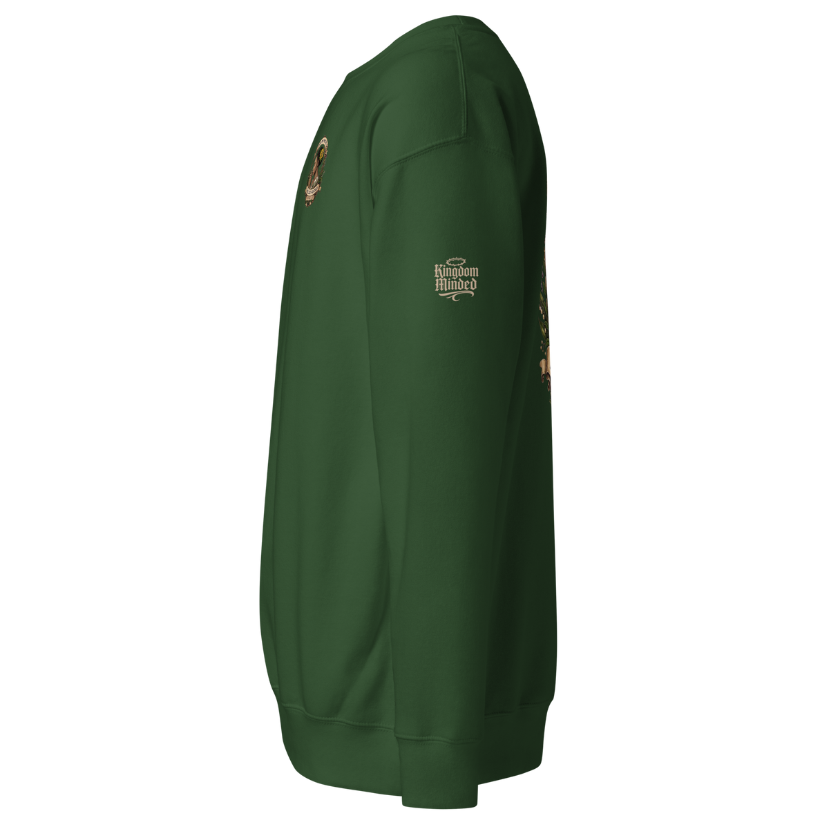 Shall Be Praised Premium Sweatshirt — dark green — Left