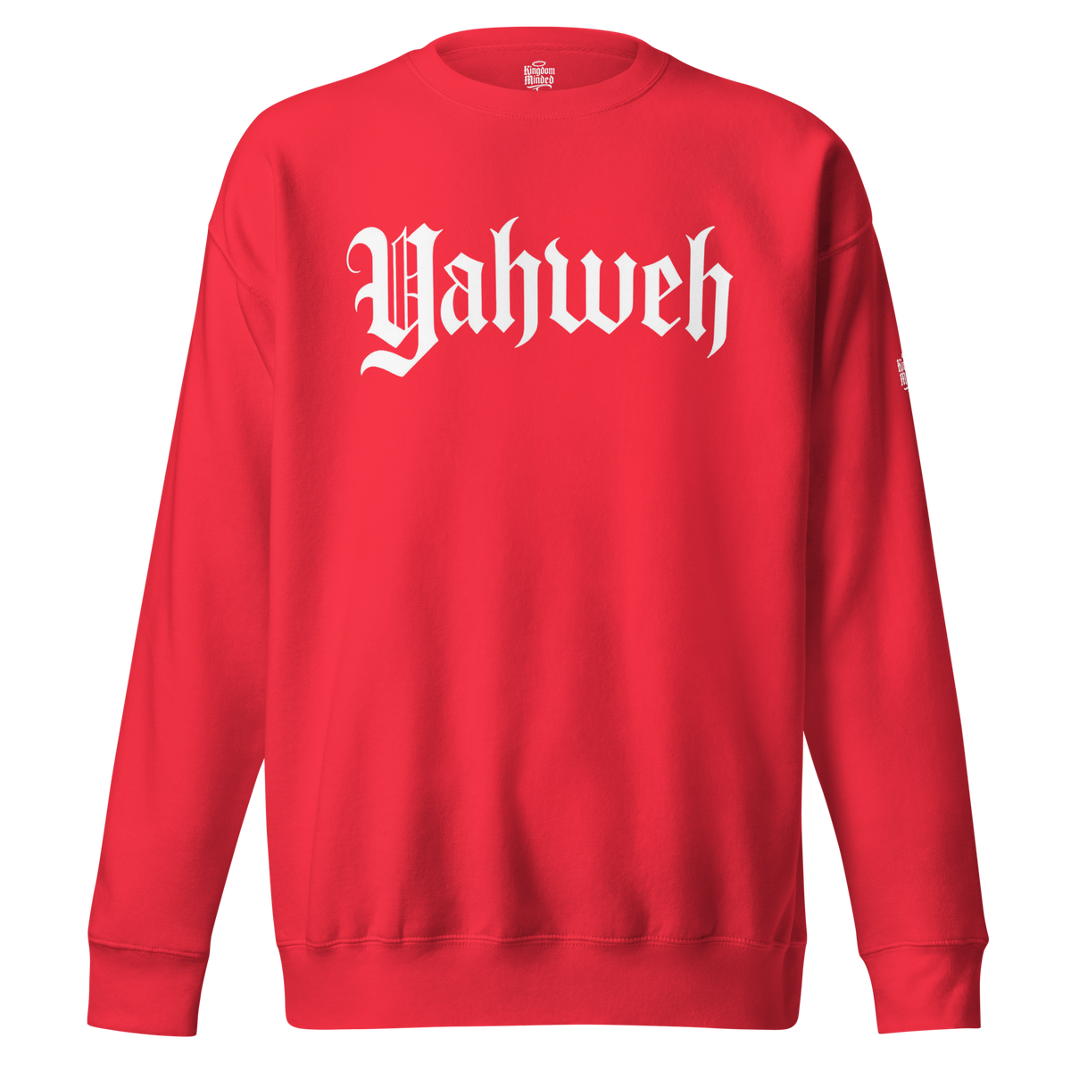 Yahweh Standard Sweatshirt — red — Front