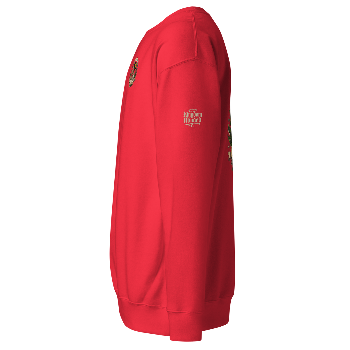 Shall Be Praised Premium Sweatshirt — red — Left