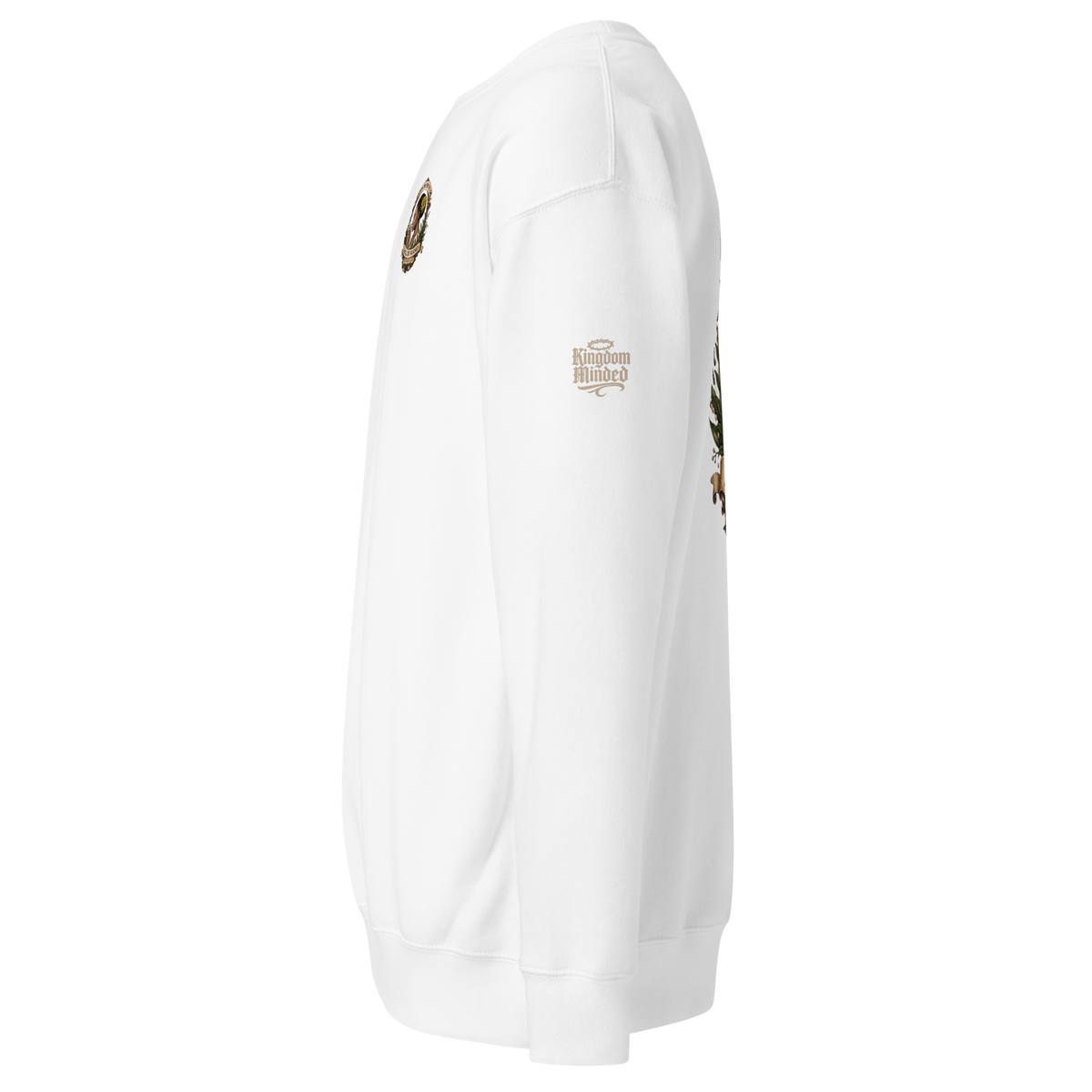 Shall Be Praised Premium Sweatshirt — white — Left