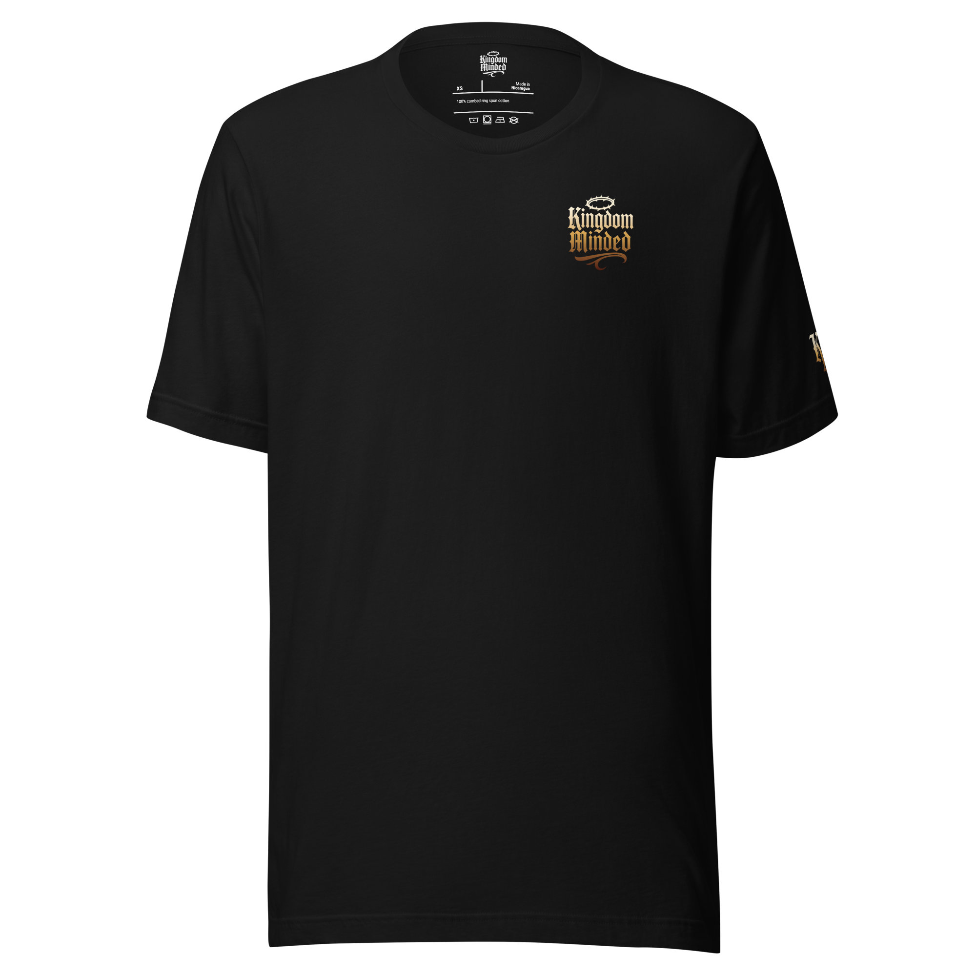 Rooted in Christ Premium Tee — Black — Front