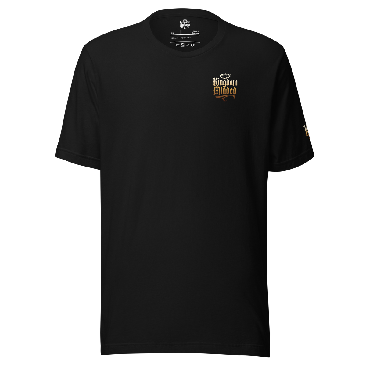Rooted in Christ Premium Tee — Black — Front