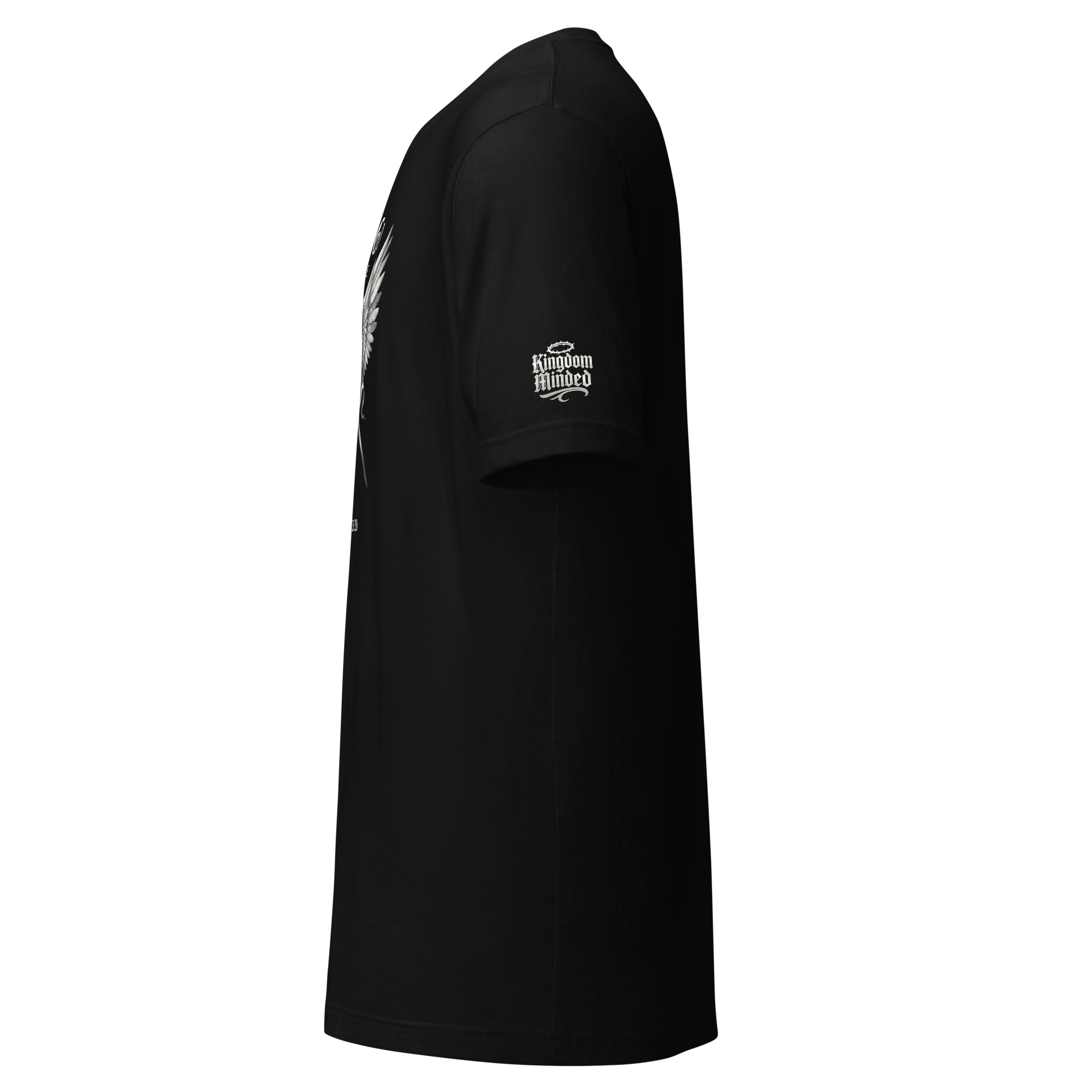 Angels Go Before Me Standard Tee — black — Left