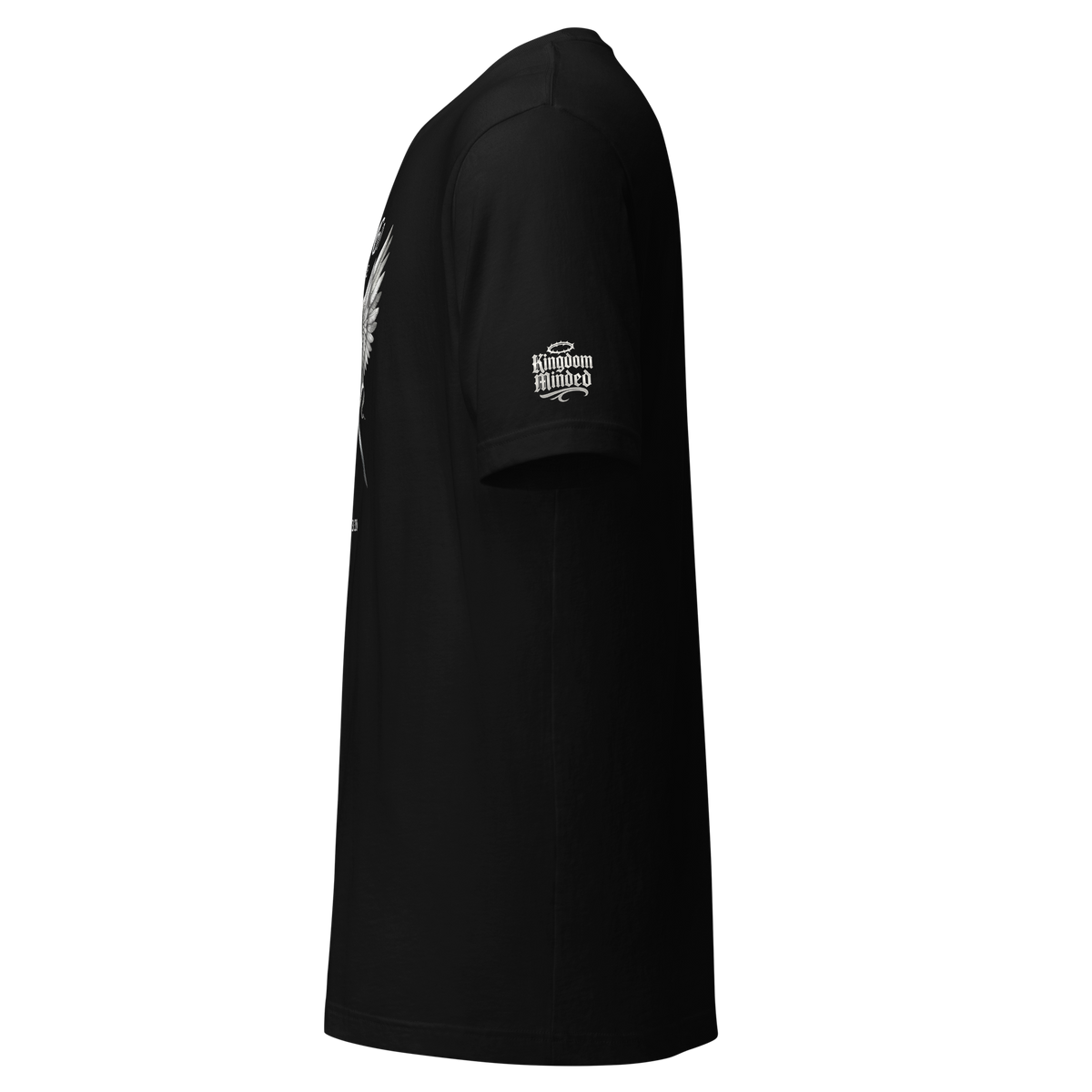 Angels Go Before Me Standard Tee — black — Left
