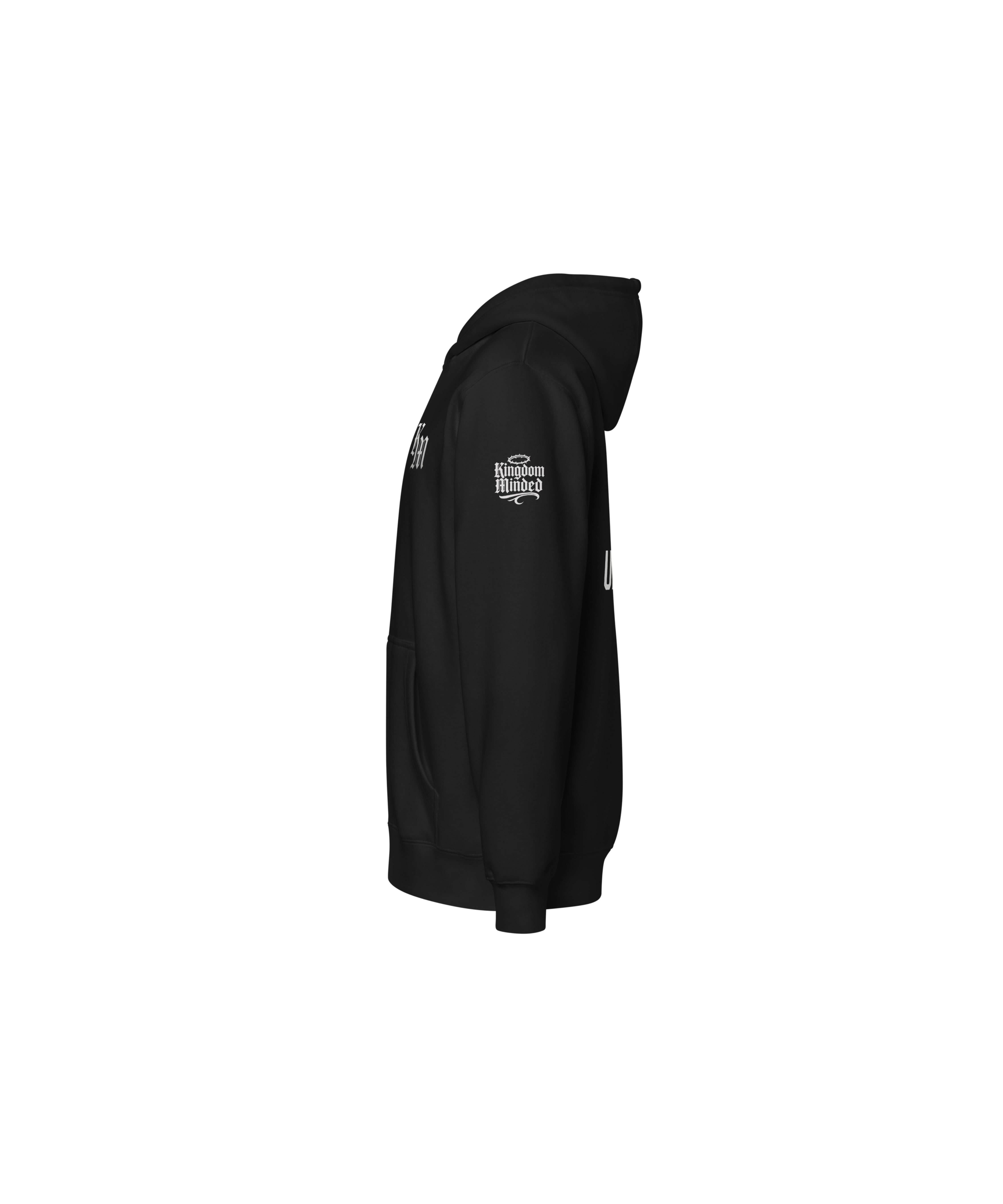Undefeated. Undisputed. Premium Design Zip Hoodie — Black — Left