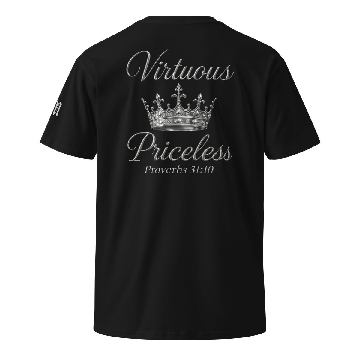 Virtuous Woman Premium Tee — Black — Back