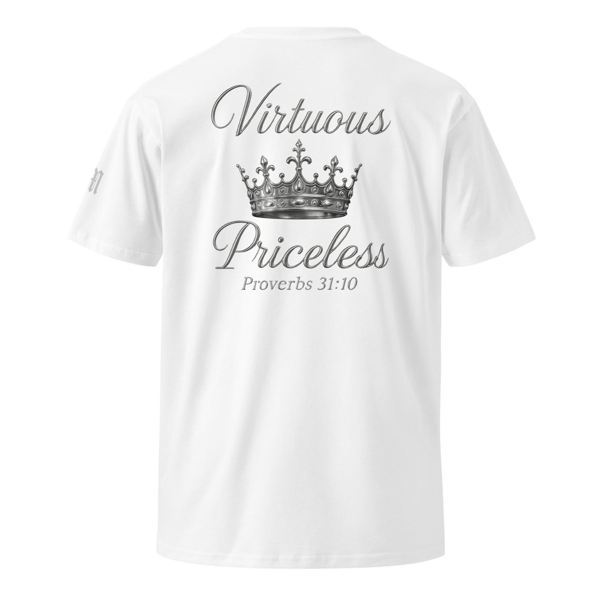 Virtuous Woman Premium Tee — White — Back