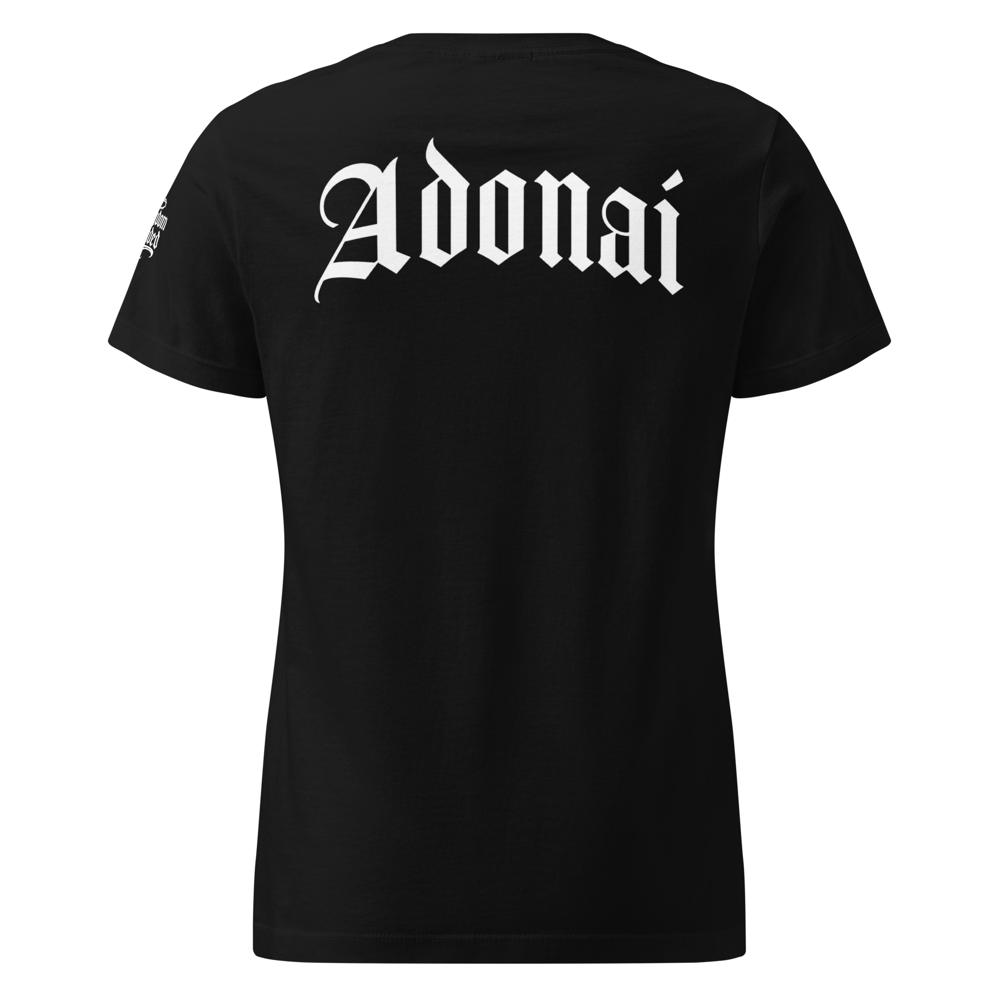 Adonai Premium Women's Tee — Black — Back