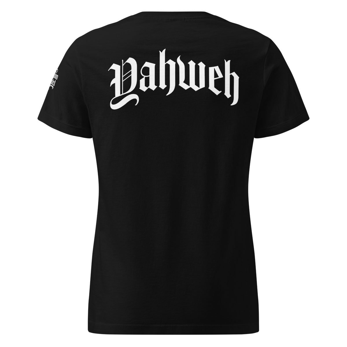Yahweh Premium Women's Tee — Black — Back